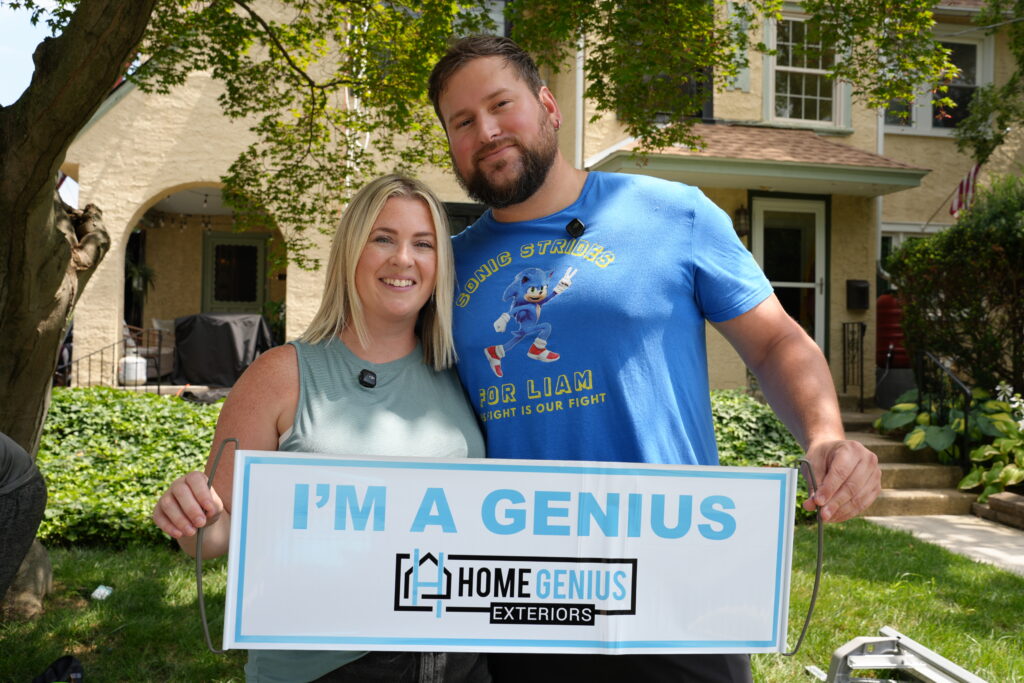 couple receiving new roof